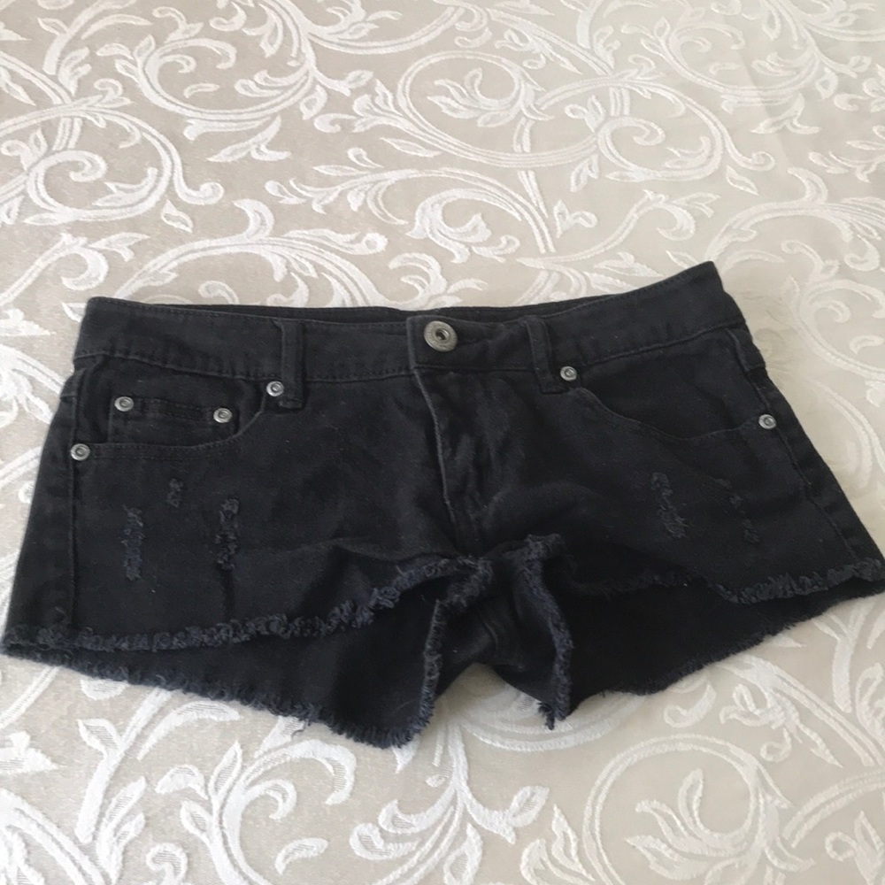 Black booty shorts